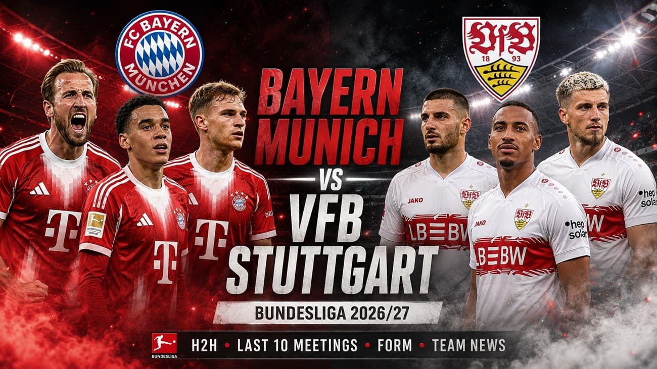 Bayern Munich vs VfB Stuttgart 2026-27 Bundesliga: H2H, Last 10 Meetings, Form and Team News