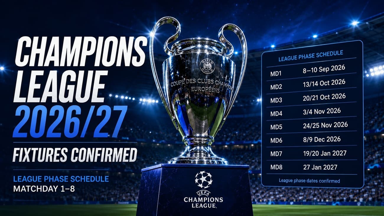 Champions League 2026/27 Fixtures Confirmed