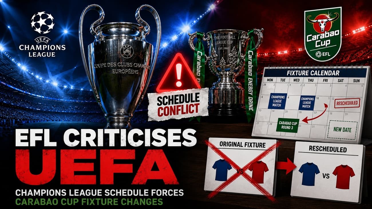 EFL Criticises UEFA After Champions League Schedule Forces Carabao Cup Fixture Changes