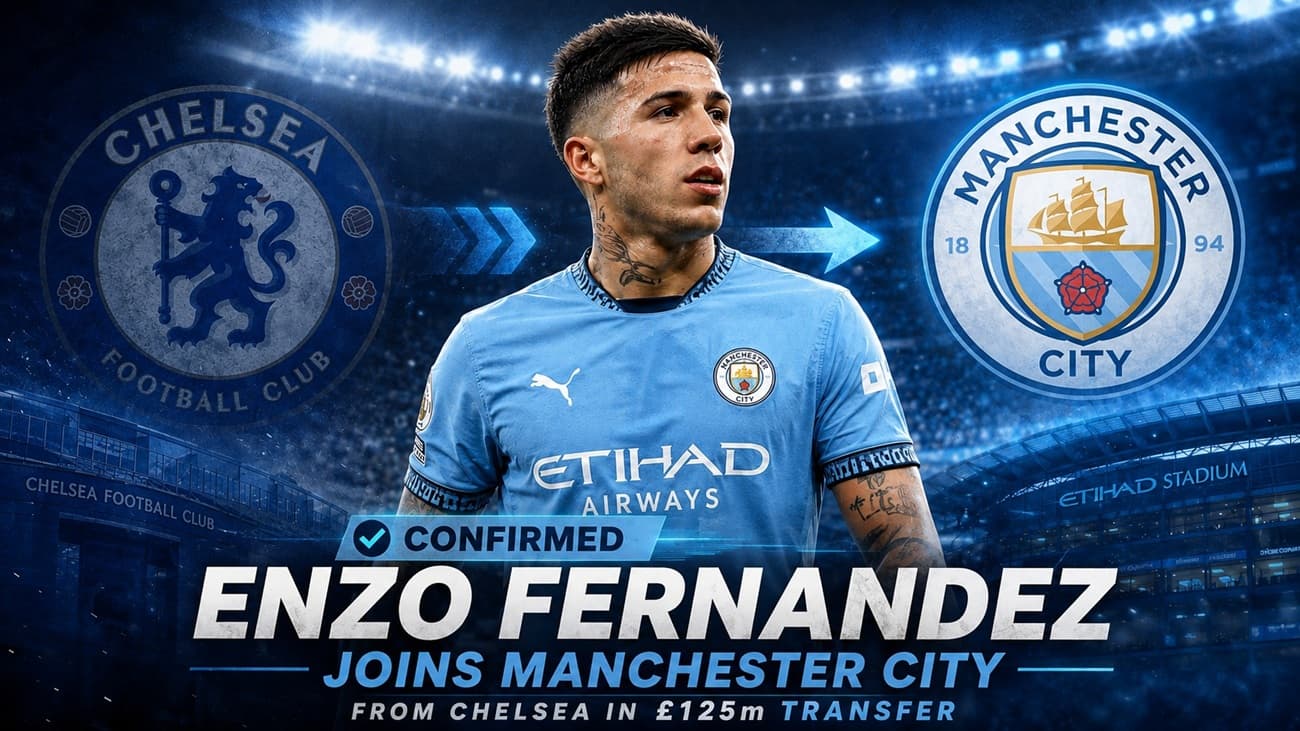 Enzo Fernandez Joins Manchester City From Chelsea in £125m Transfer
