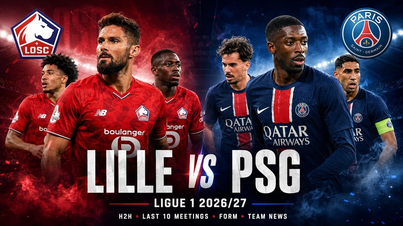 Lille vs PSG 2026-27 Ligue 1: H2H, Last 10 Meetings, Form and Team News