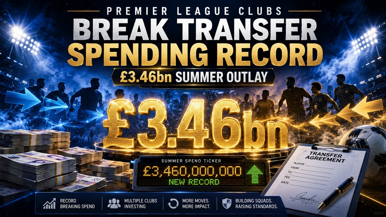 Premier League Clubs Break Transfer Spending Record With £3.46bn Summer Outlay