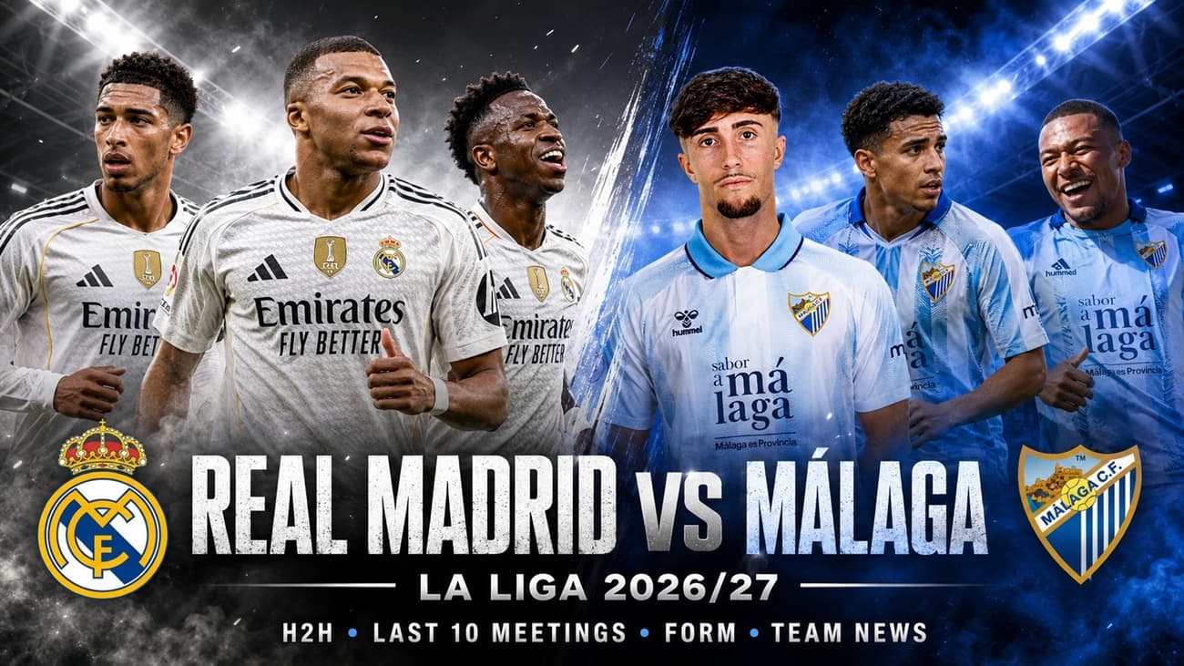 Real Madrid vs Málaga 2026-27 La Liga: H2H, Last 10 Meetings, Form and Team News