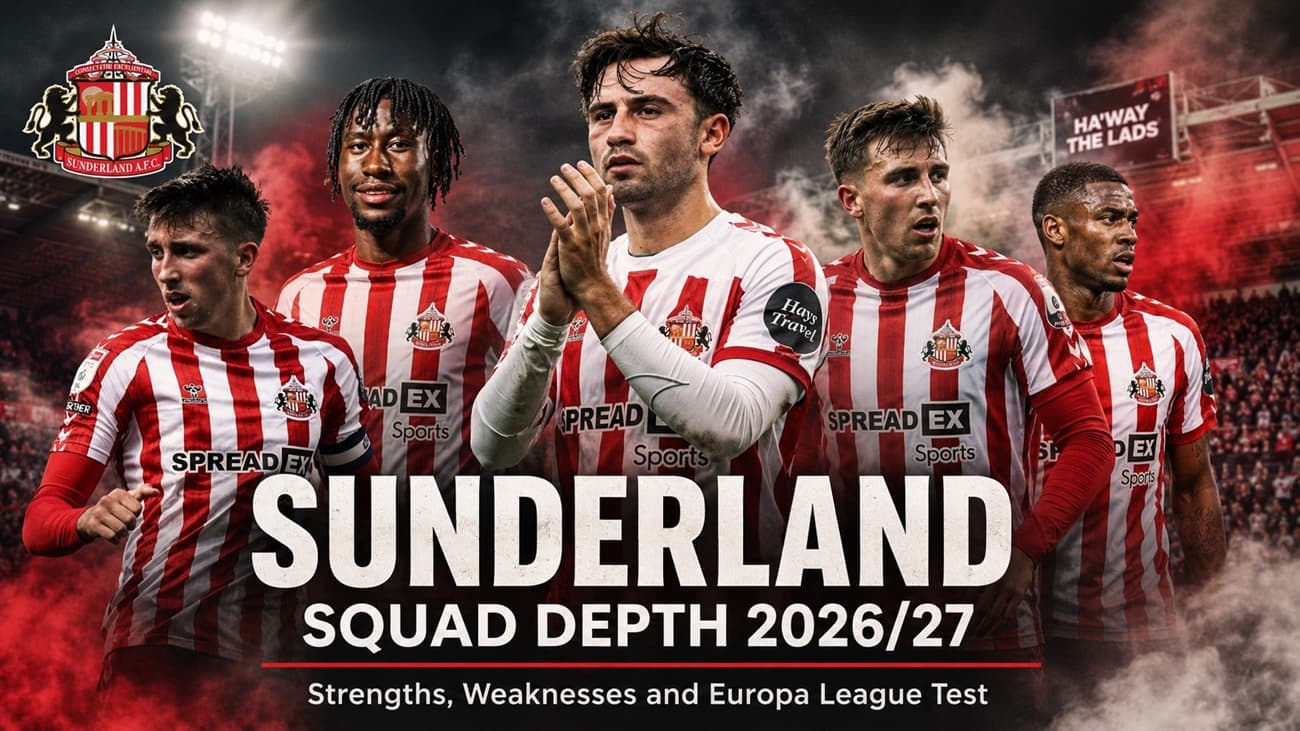 Sunderland Squad Depth 2026-27: Strengths, Weaknesses and Europa League Test