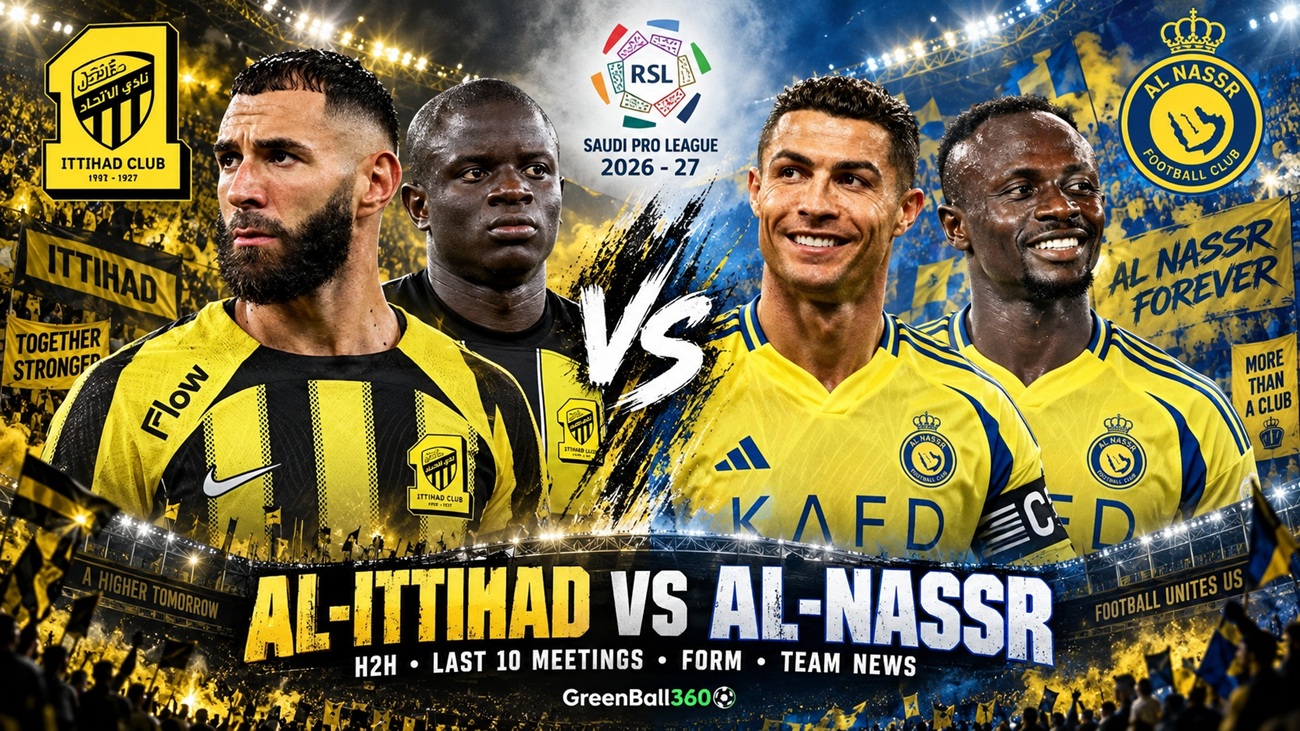Al-Ittihad vs Al-Nassr 2026-27 Saudi Pro: H2H, Last 10 Meetings, Form and Team News