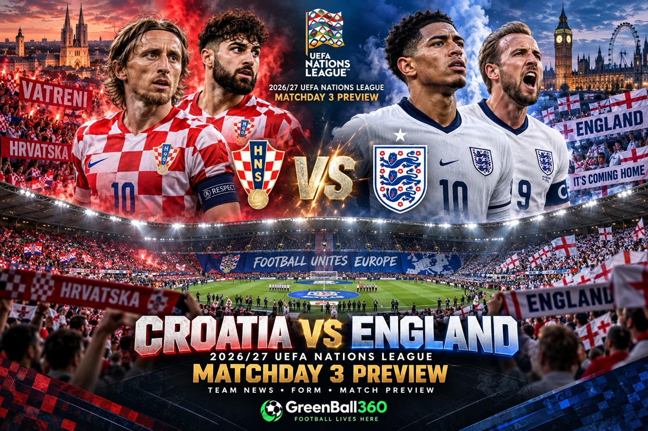 Croatia vs England 2026-27 Nations League Matchday 3 Preview