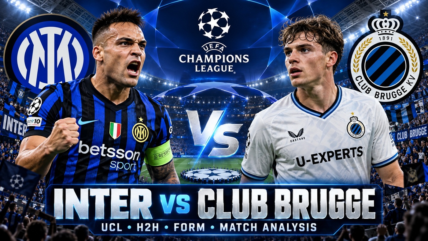 Inter vs Club Brugge UCL 2026-27: Head-to-Head, Form and Match Analysis