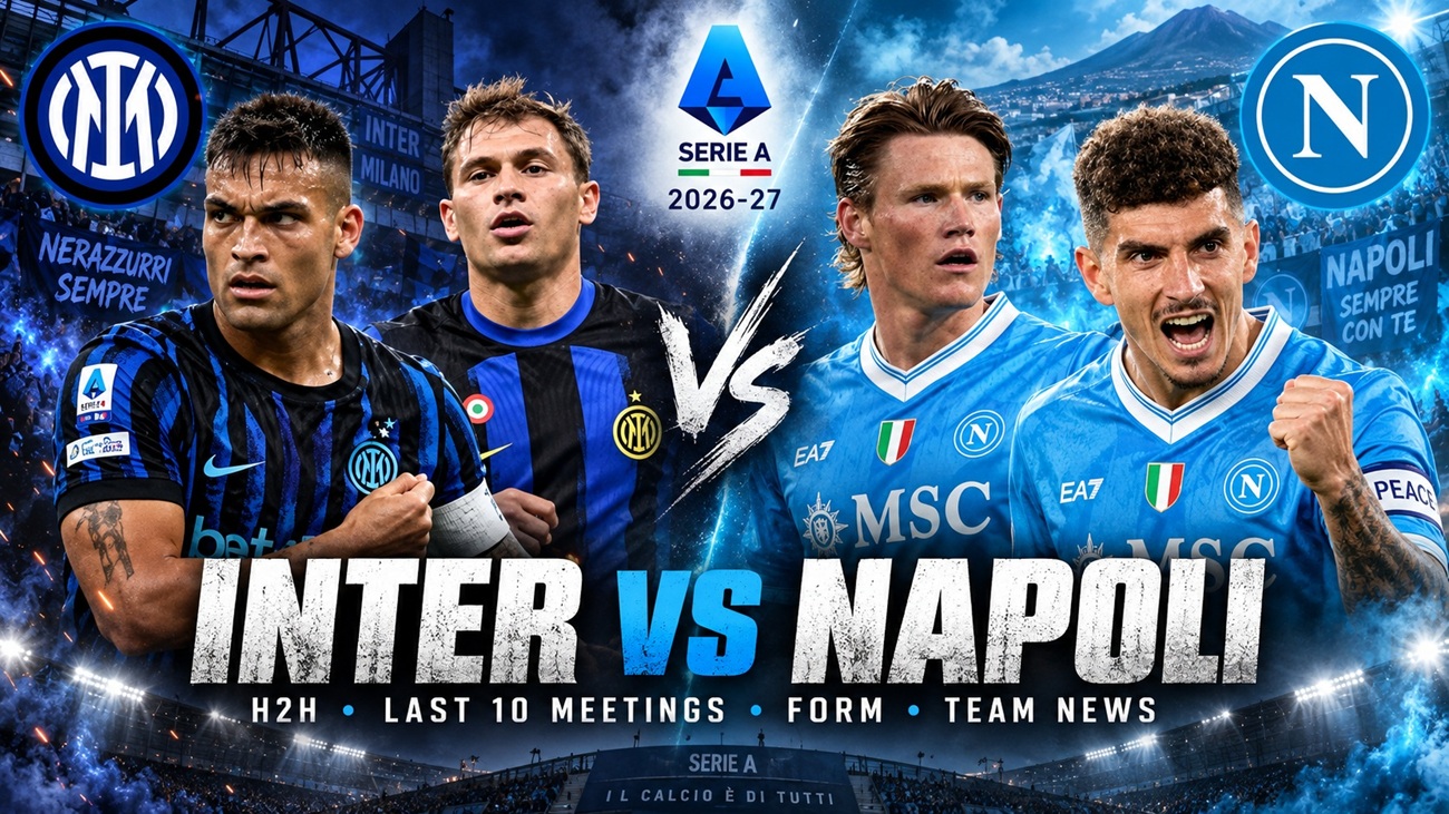Inter vs Napoli 2026-27 Serie A: H2H, Last 10 Meetings, Form and Team News