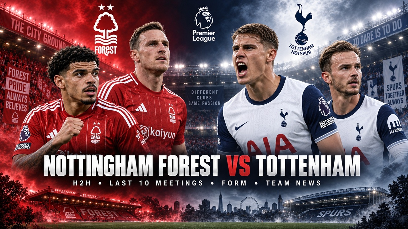 Nottingham Forest vs Tottenham 2026-27 EPL: H2H, Last 10 Meetings, Form and Team News