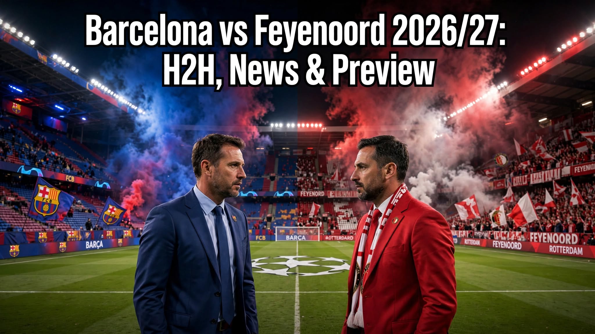 Barcelona vs Feyenoord 2026-27 Champions League: H2H, Form, Team News and Injuries