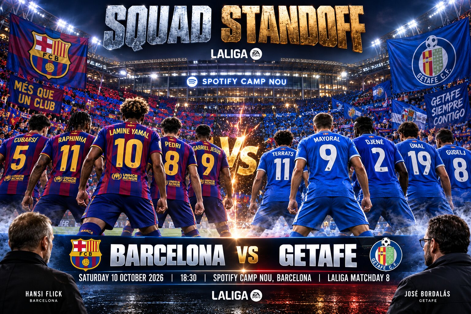 Barcelona vs Getafe 2026-27 La Liga: Head-to-Head, Form and Team News
