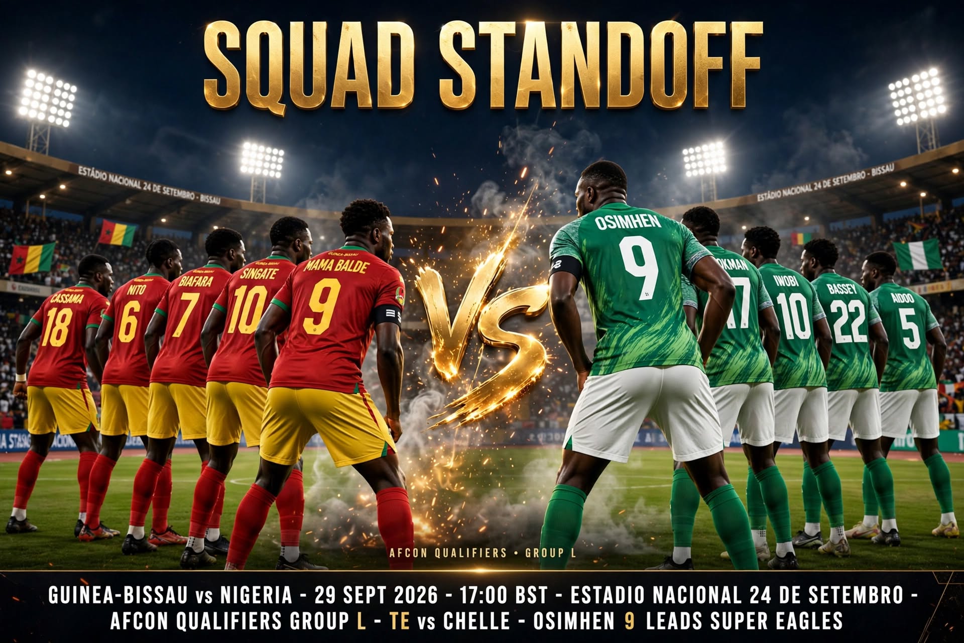 Guinea-Bissau vs Nigeria 2027 AFCON Qualifier Matchday 2: H2H, Form and Team News